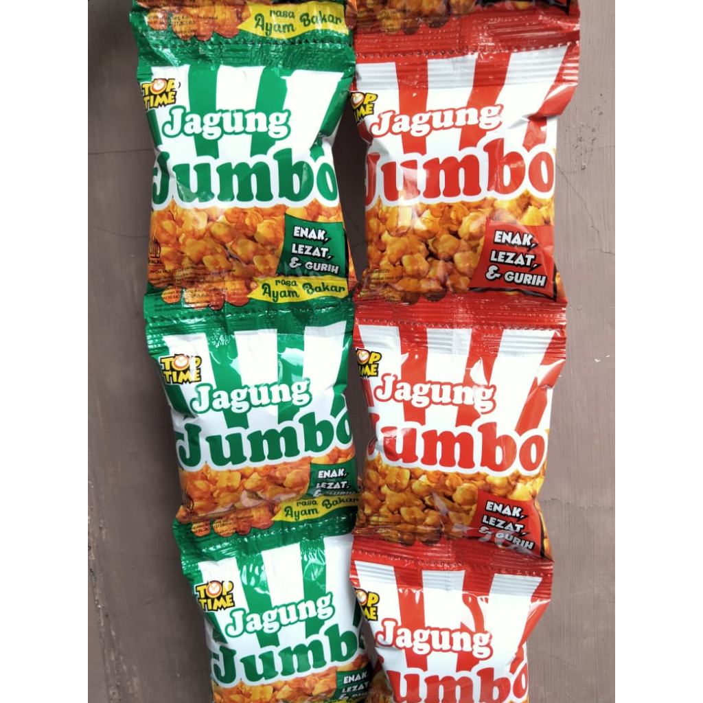 (1 RENCENG = 10 PCS) Ciki Jumbo Jajanan Jadul Rasa Jagung Merah/HIJAU