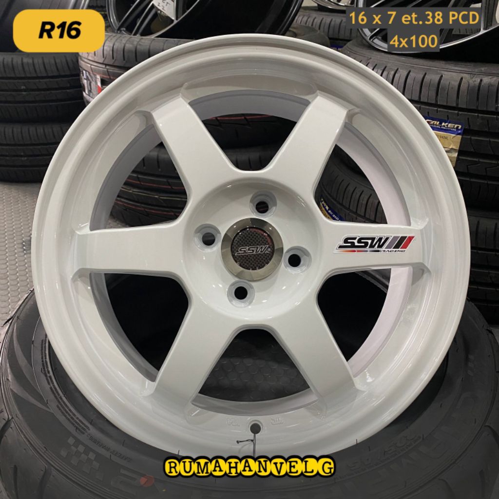 velg racing TE37 ORIGINAL SSW THAILAND R16 LEBAR 7 ET 38 velg racing ring 16 velg mobil R16 brio jaz