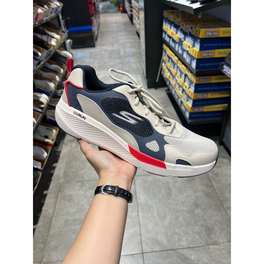 Sepatu Skechers Go Run Elevate Men's Sneakers - Natural