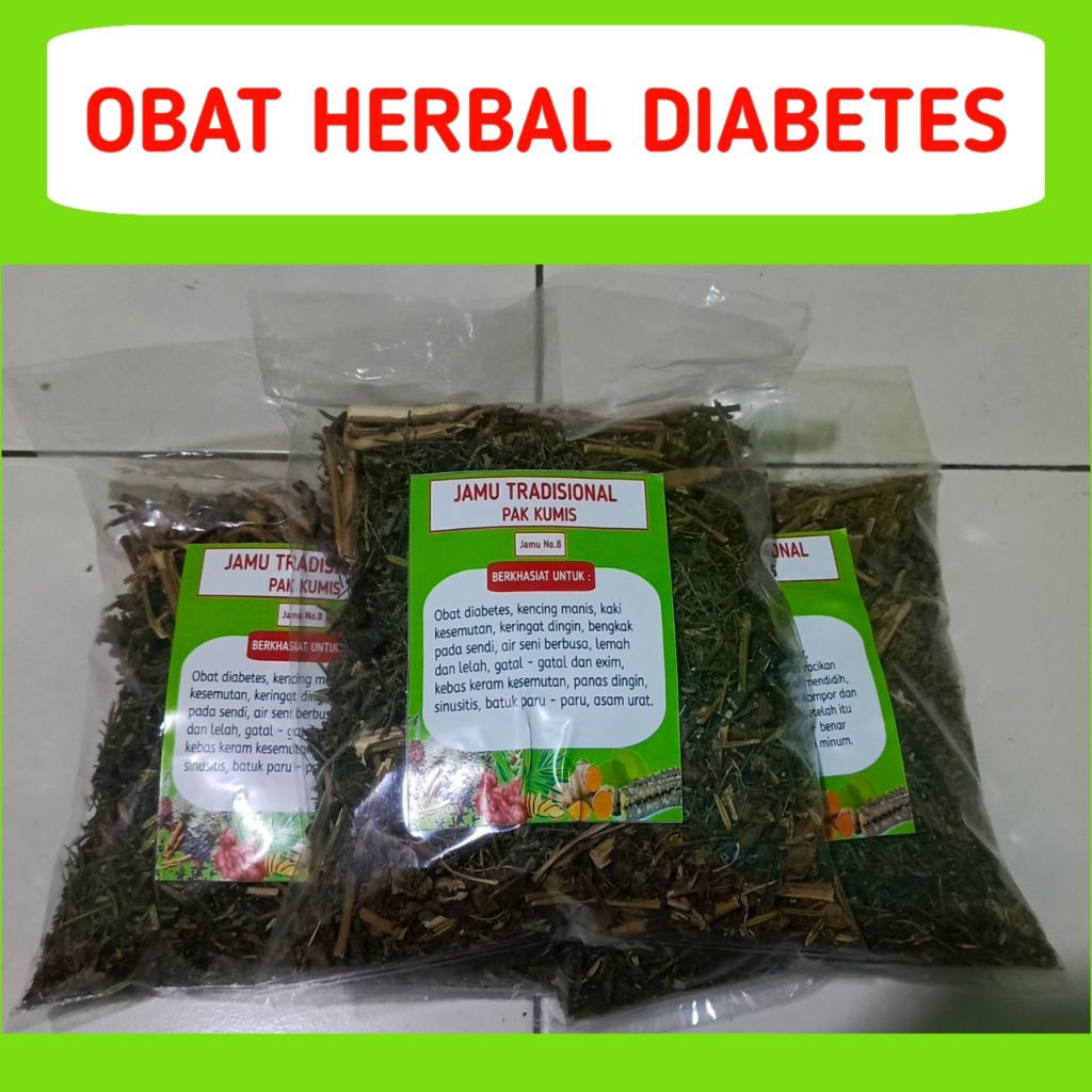 JAMU TRADISIONAL PAK KUMIS - OBAT HERBAL DIABETES - JAMU GODOK DIABETES - BERAT 250 GRAM
