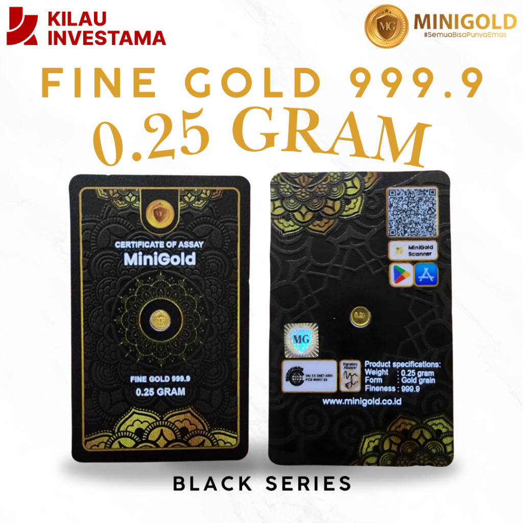 MiniGold 0.25 GRAM Logam Mulia Emas 24K