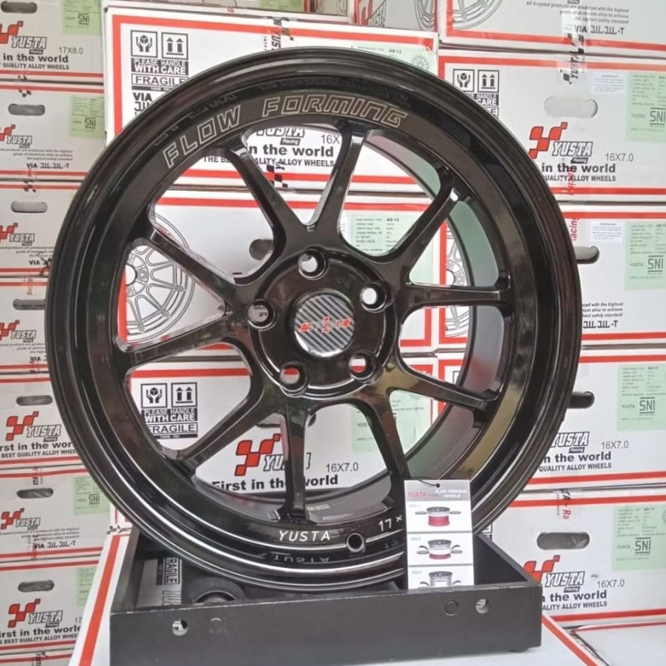 velg racing ring 17 YUSTA VENOM 6 FLOW FORMING R17 velg mobil Innova reborn Almaz terios xpander Rus