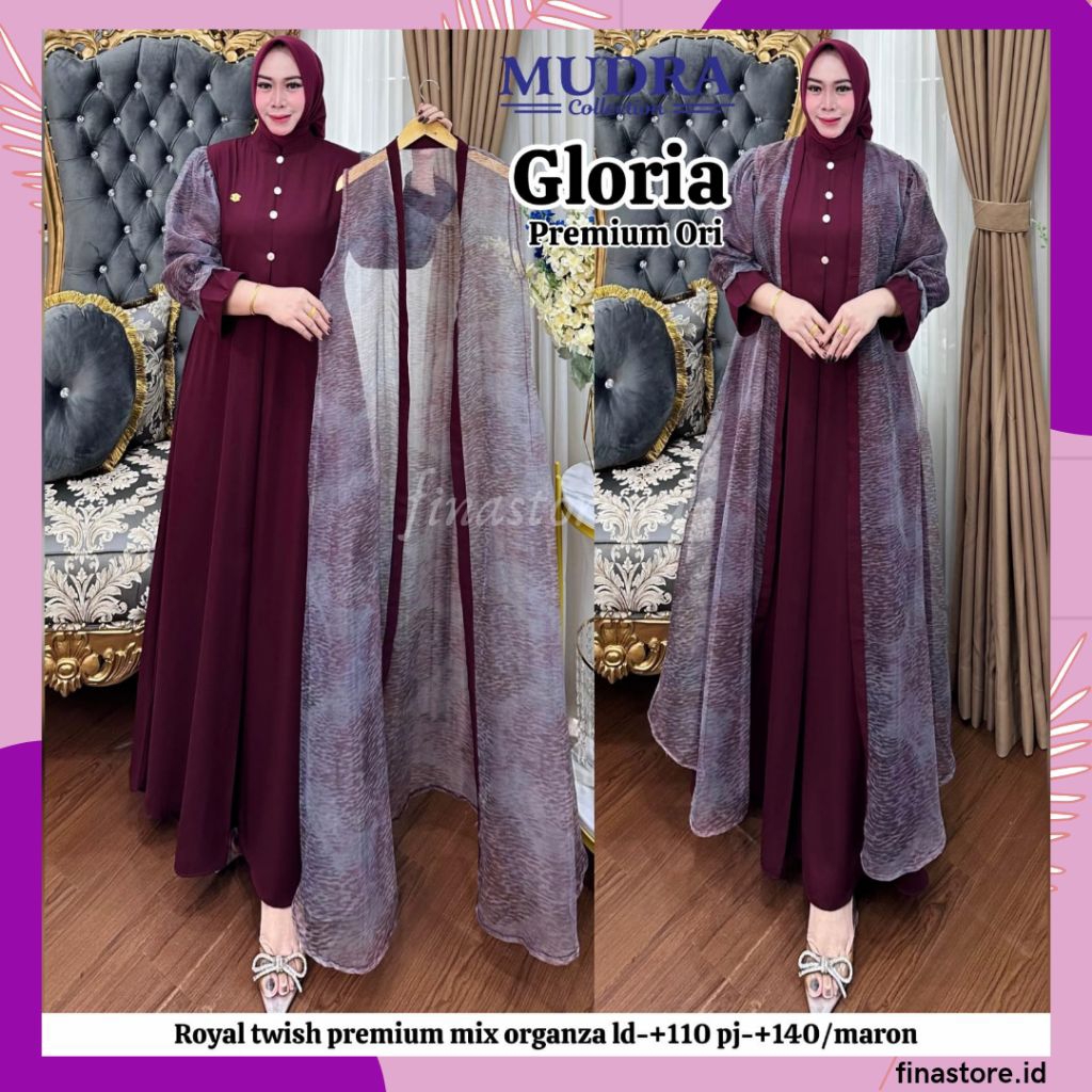 Gamis Mudra Collection / Gamis Terbaru / Gamis Wanita / Gamis Premium / Gamis Pesta / One Set / Sete