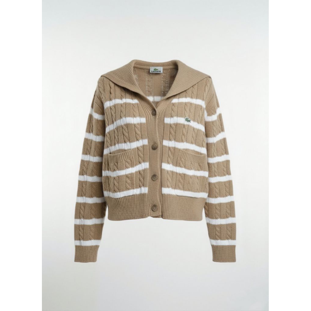 CARDIGAN LACOSTE CABLE KNIT KEPANG COKSU