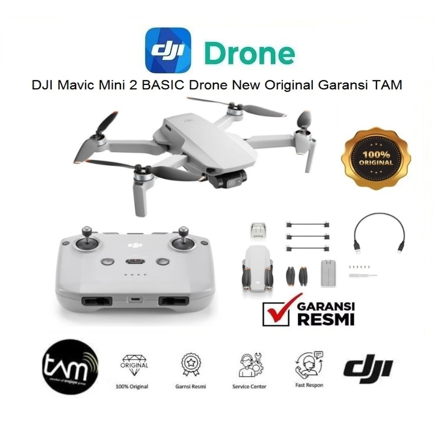 DJI Mavic Mini 2 Basic Drone 12MP New Original - Drone Dji Mini 2 Garansi Resmi TAM