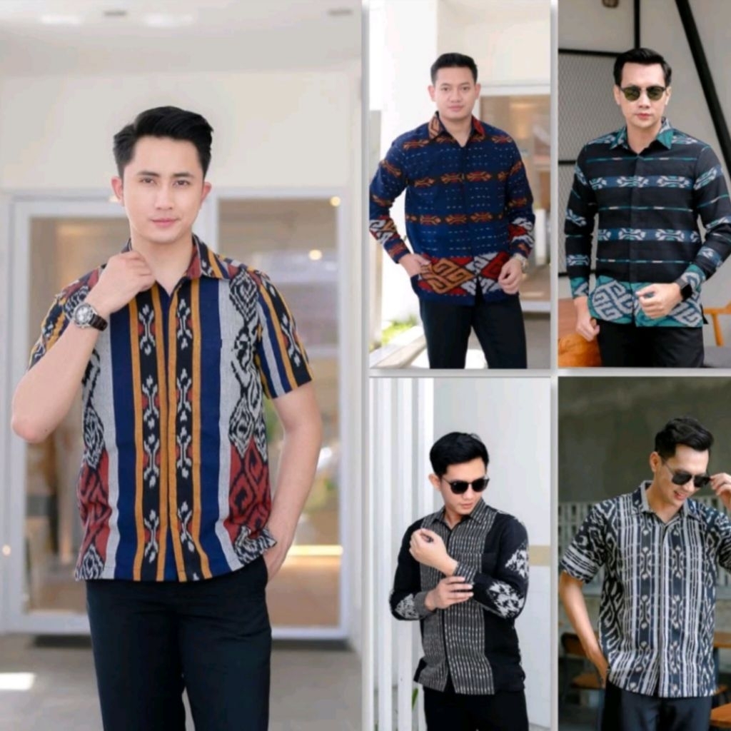 Kemeja Tenun Pria Stylish Etnik Premium Casual