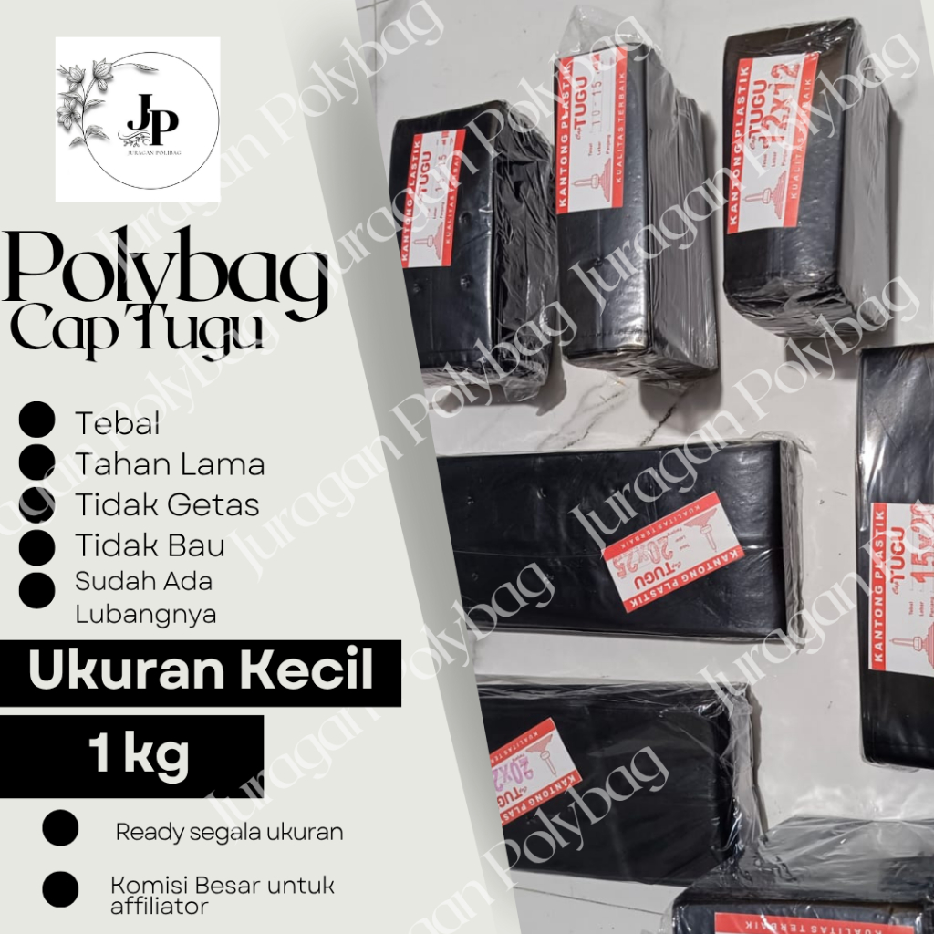 (1kg)  Polybag Tanaman Ukuran Kecil Plastik Polybag / Polibag Tanaman Untuk Semai Terlaris