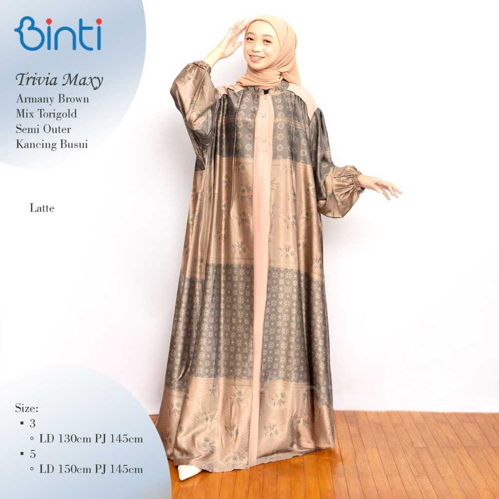 Trivia Maxi Dress Jumbo LD 130 dan LD 150 3XL 5XL By Binti Gamis Jumbo Pesta Kondangan Silk Remaja D