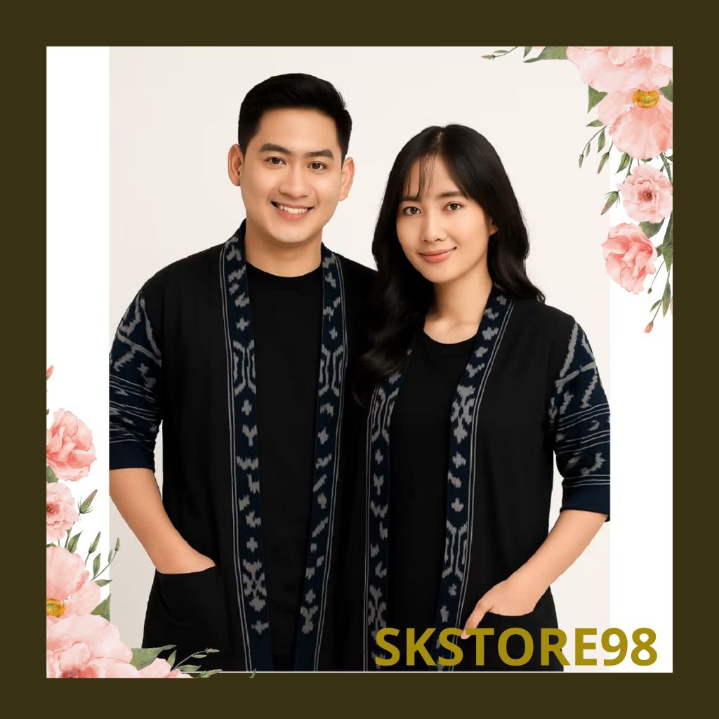 kimono tenun unisex outher jazz blazer - outher batik tenun pria