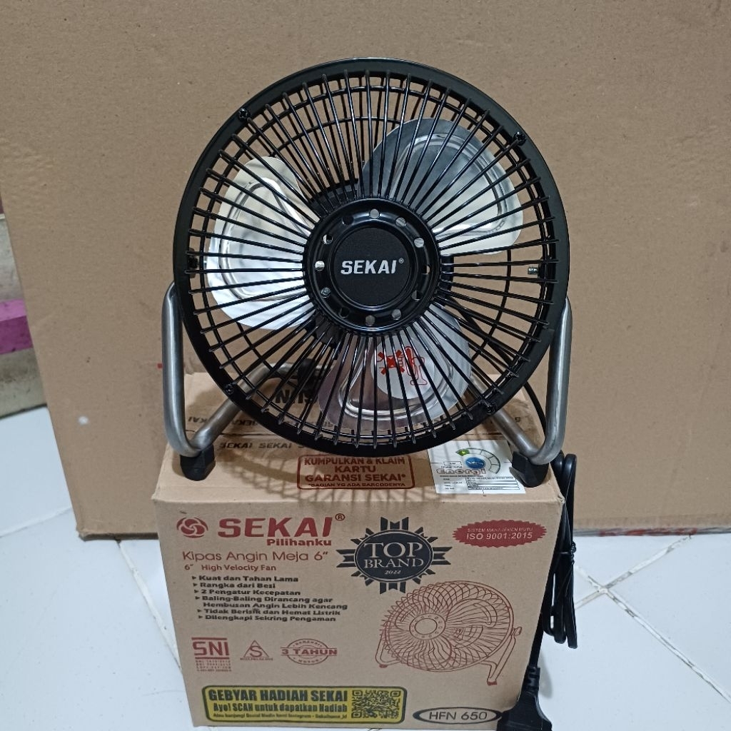 Sekai Kipas Angin Besi 6 inch desk fan kecil kipas meja 6 inci