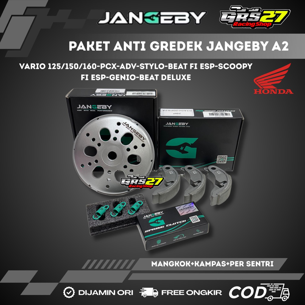 PAKET ANTI GREDEK JANGEBY A2 MANGKOK SET KAMPAS GANDA DAN PER SENTRI JANGEBY VARIO 125-150 PCX ADV B