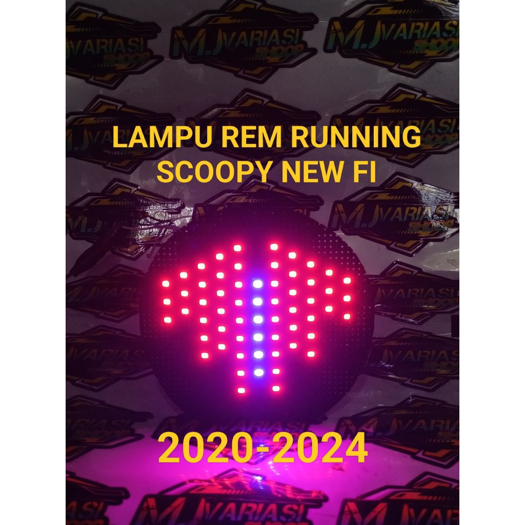 STOPLAMP RUNNING SCOOPY 2020-2024 8 MODE OTOMATIS PNP TINGGAL COLOK LAMPU REM VARIASI SCOOPY 2020-20