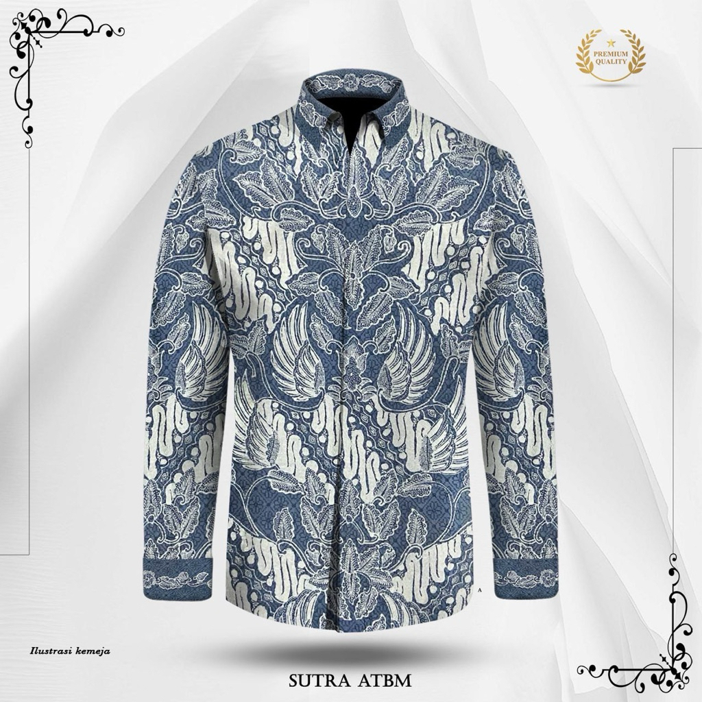 KAIN BATIK TULIS SUTRA ATBM POLA KEMEJA PREMIUM- B7530