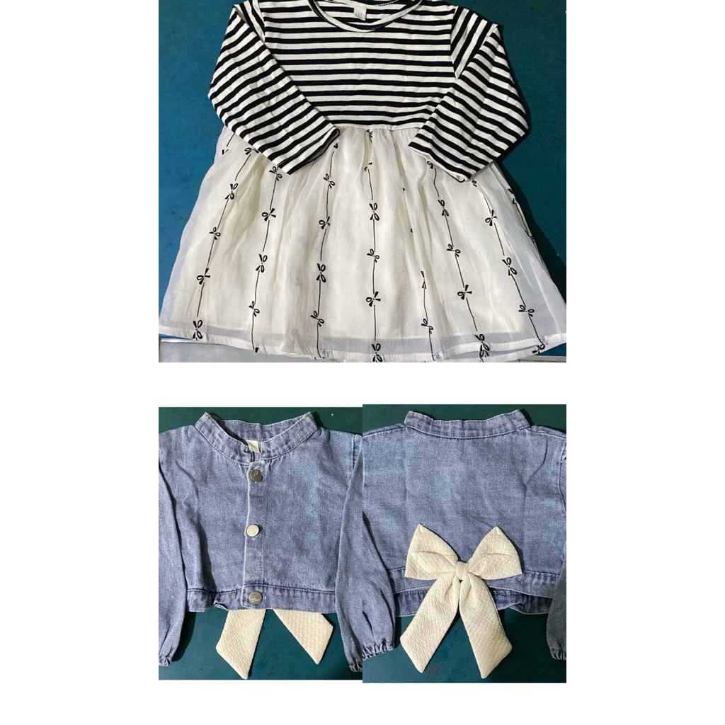 Preloved Tygea set dress Pita Putih by Oclo Kids