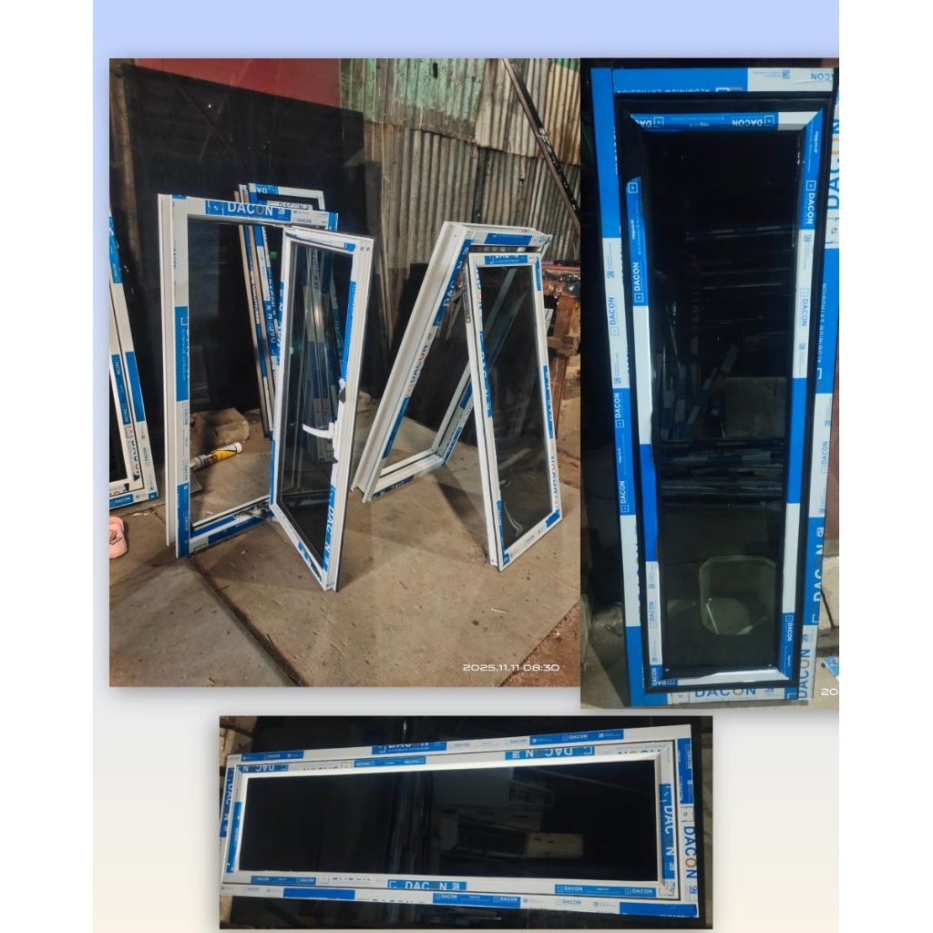 KUSEN JENDELA aluminium 120/130/150/160x50 komplit gratis packing kayu