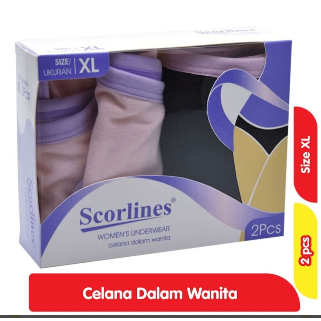 Celana Dalam Wanita Scorlines Isi 2 Pcs