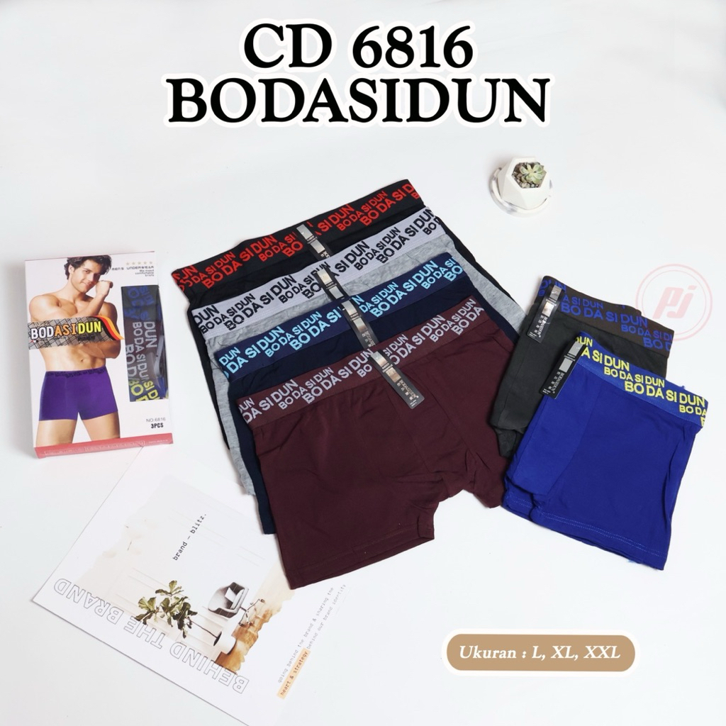 [3Pcs] Boxer Dalaman Pria Bodasidun | Celana Dalam Boxer Pria Premium