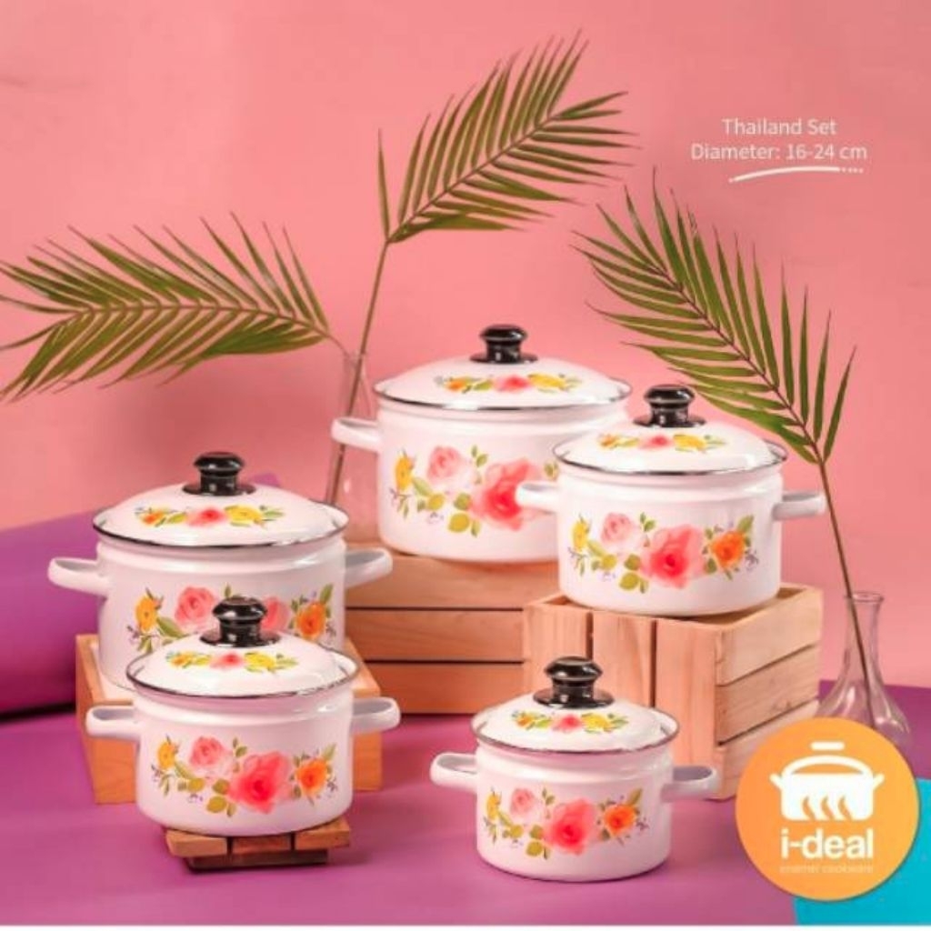 Panci Set Ideal Enamel 5in1