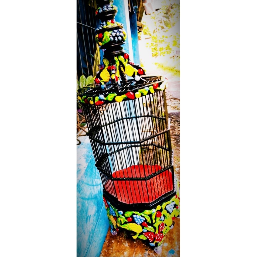 Sangkar ukir burung Pleci