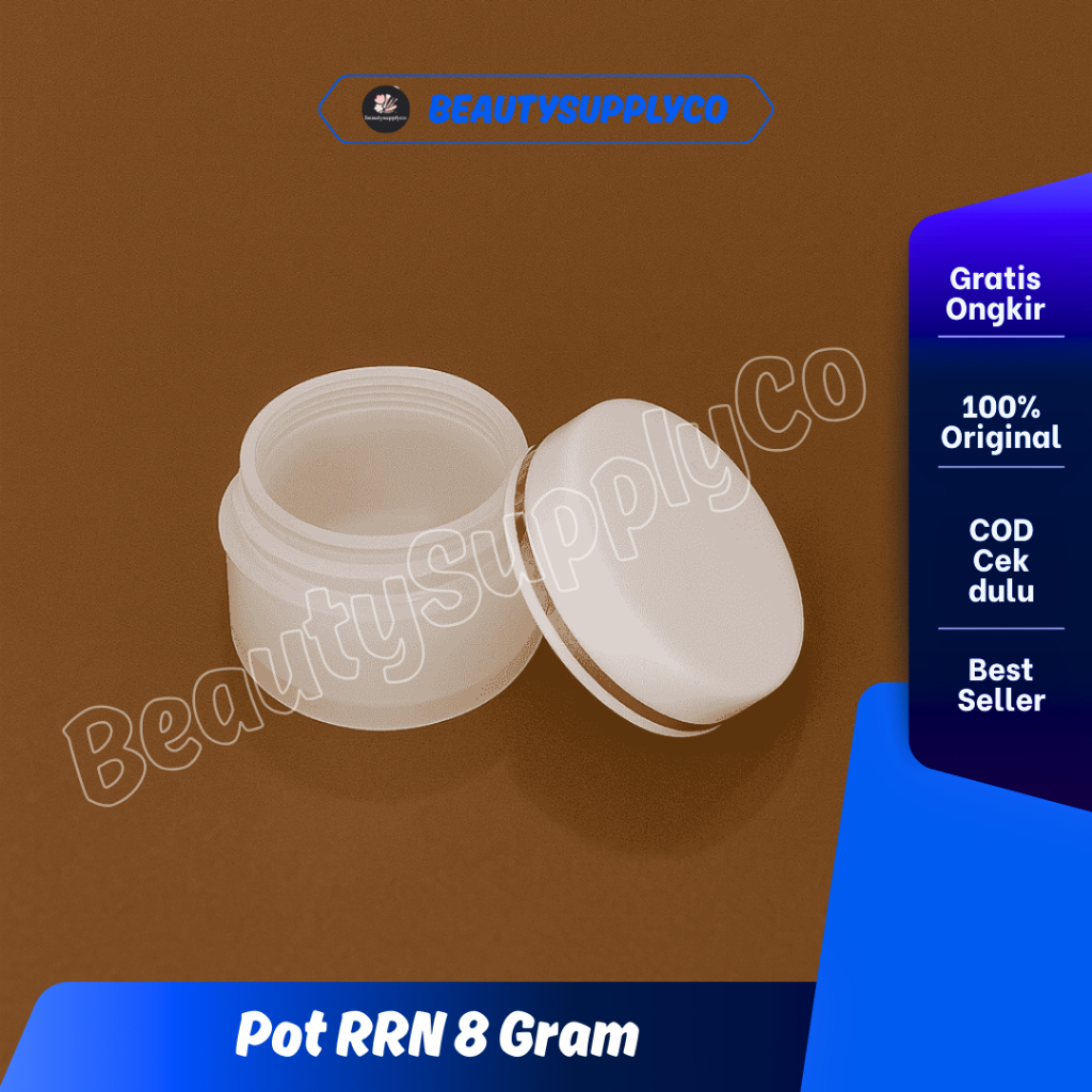 Pot Kosmetik RRN 8 Gram Putih Natural Kemasan Kosong Skincare