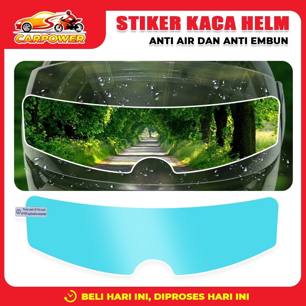 Stiker Kaca Helm Anti Air  Stiker Kaca Helm Anti Embun Waterproof Stiker Anti Gores Kaca Helm Univer