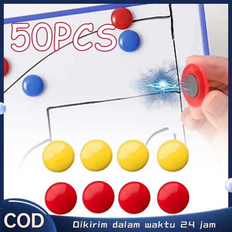 50pcs Magnet Papan Tulis Magnet Papan Tulis Whiteboard Magnet Untuk Papan Tulis Pin Papan Tulis