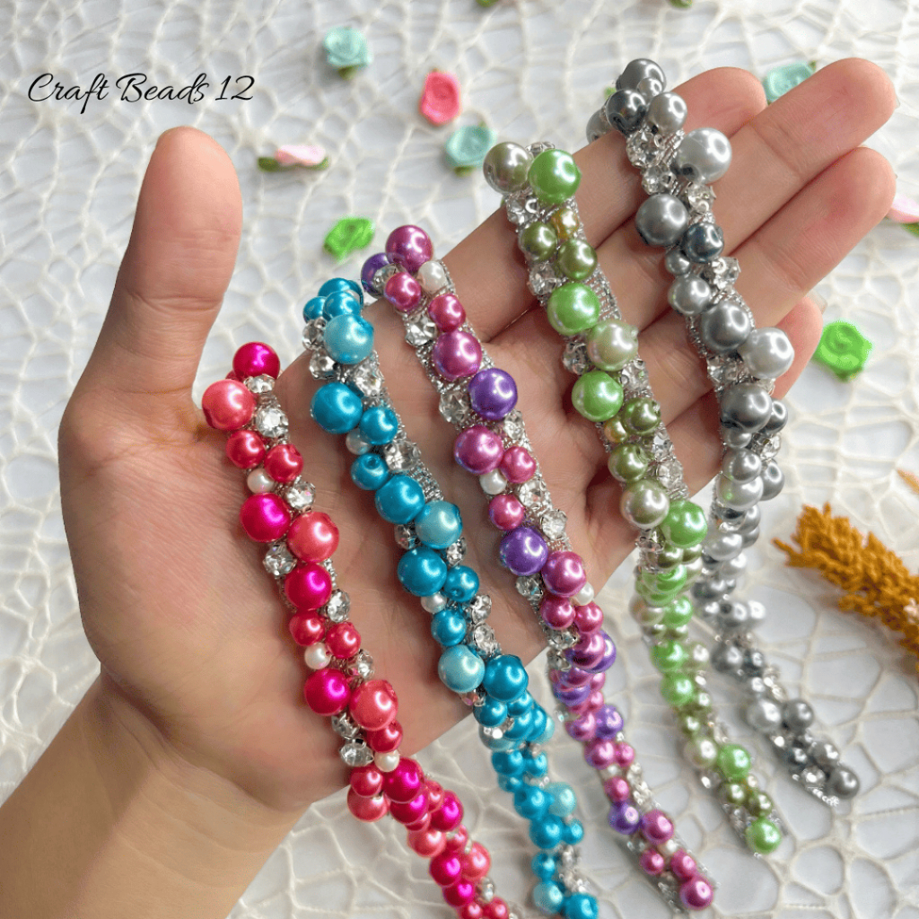 Payet Rangkai Mutiara N8 | Payet Mutiara / Payet Leher / Payet Dada / Payet Pinggang / Bisa Custom W