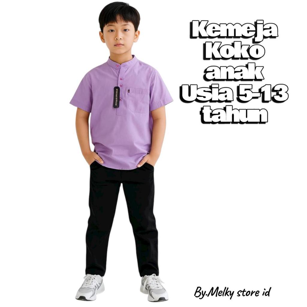 KEMEJA KOKO ANAK LAKI-LAKI UMUR 5-13 TAHUN KOKO KURTA ANAK