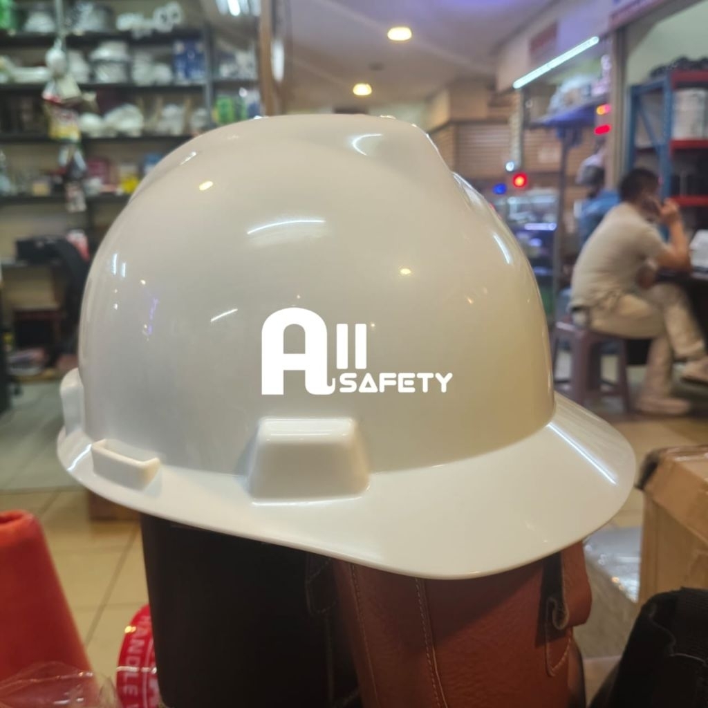 Helm safety MSA V-gard putih original 100% / safety shoes helm msa v-gard original iner fastrek puta