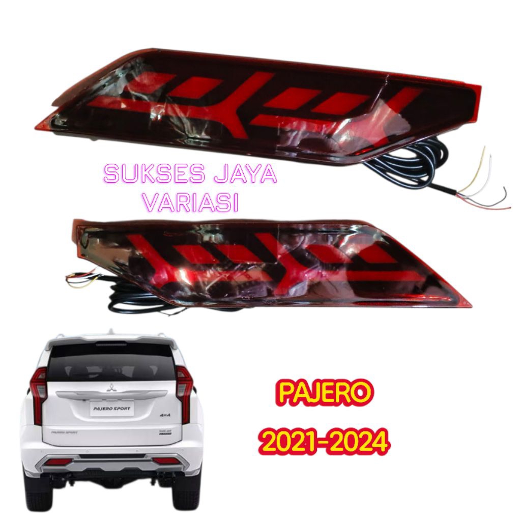 LAMPU LED REFLEKTOR BUMPER BELAKANG MOBIL PAJERO 2022-2025