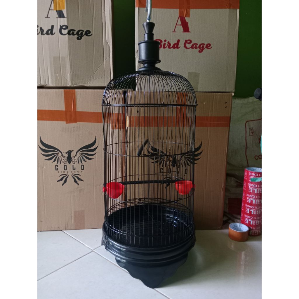 (PVC HITAM TEBAL) SANGKAR KAPSUL LOVEBIRD TEBOK PVC TEBAL //SANGKAR BESI