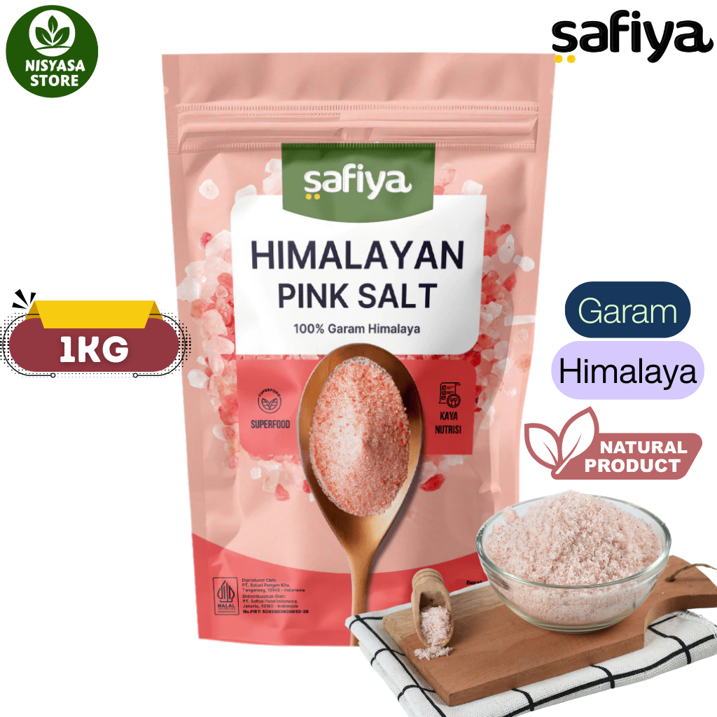Safiya Garam Himalaya 1 Kg Pink Himalayan Salt Original