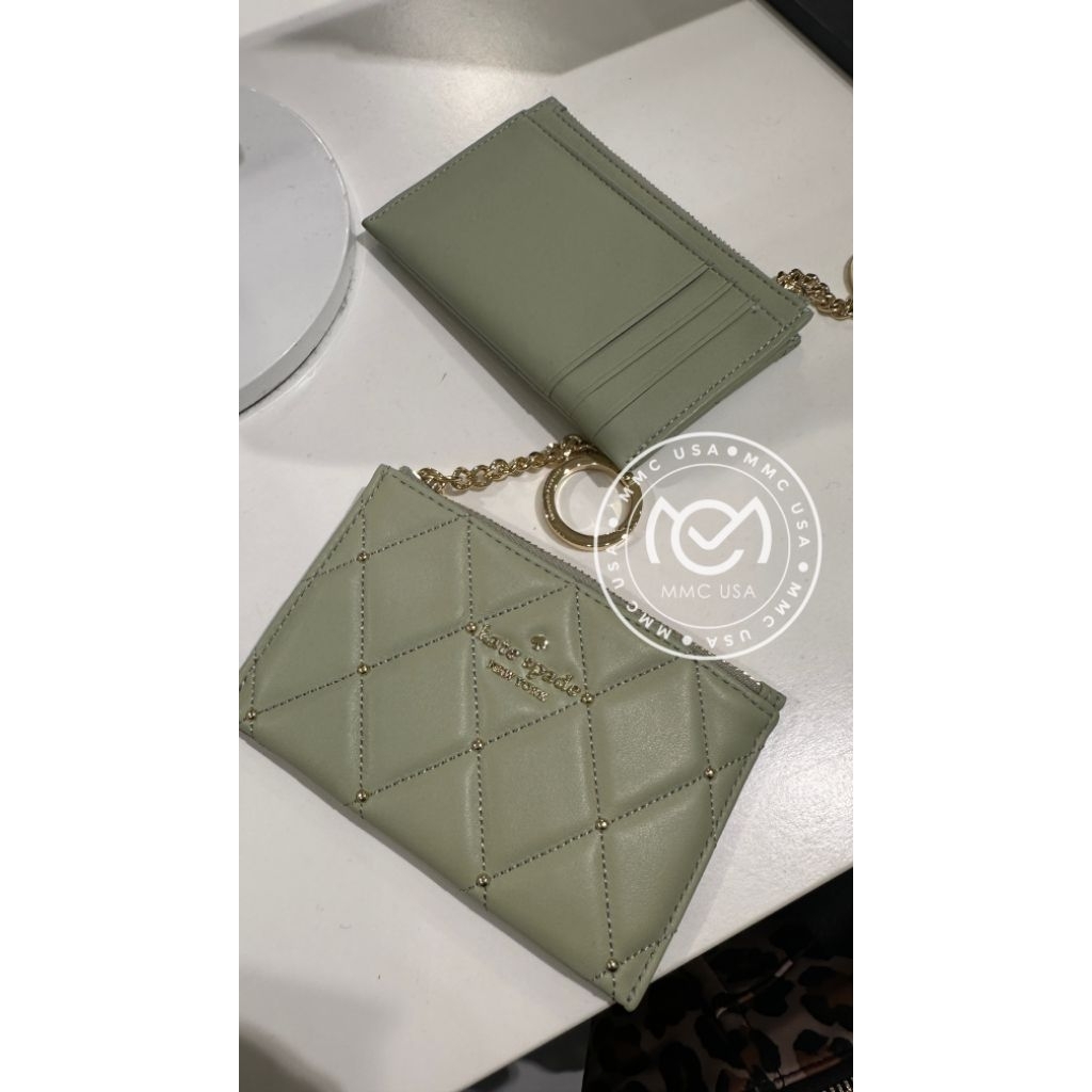KS CAREY SMALL CARD HOLDER QUILT STUDS