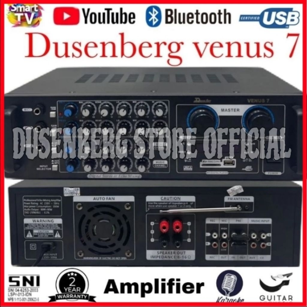 Amplifier Karaoke DUSENBERG VENUS 7 Karaoke Smart Tv Youtube Bluetooth