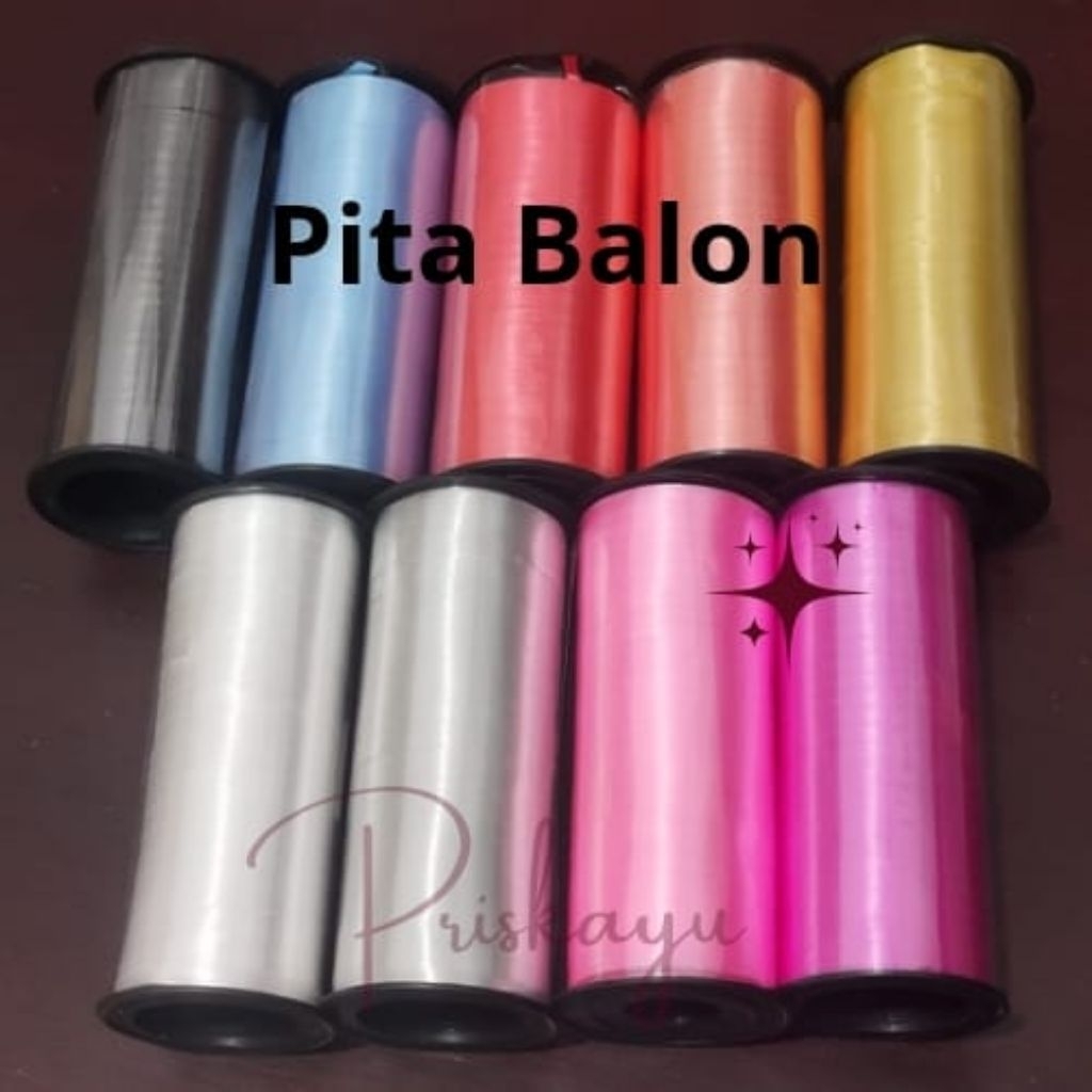 10 Meter Eceran Pita Balon ll Pita Kado Balon ll Pita Kado Gulung Dekorasi Balon