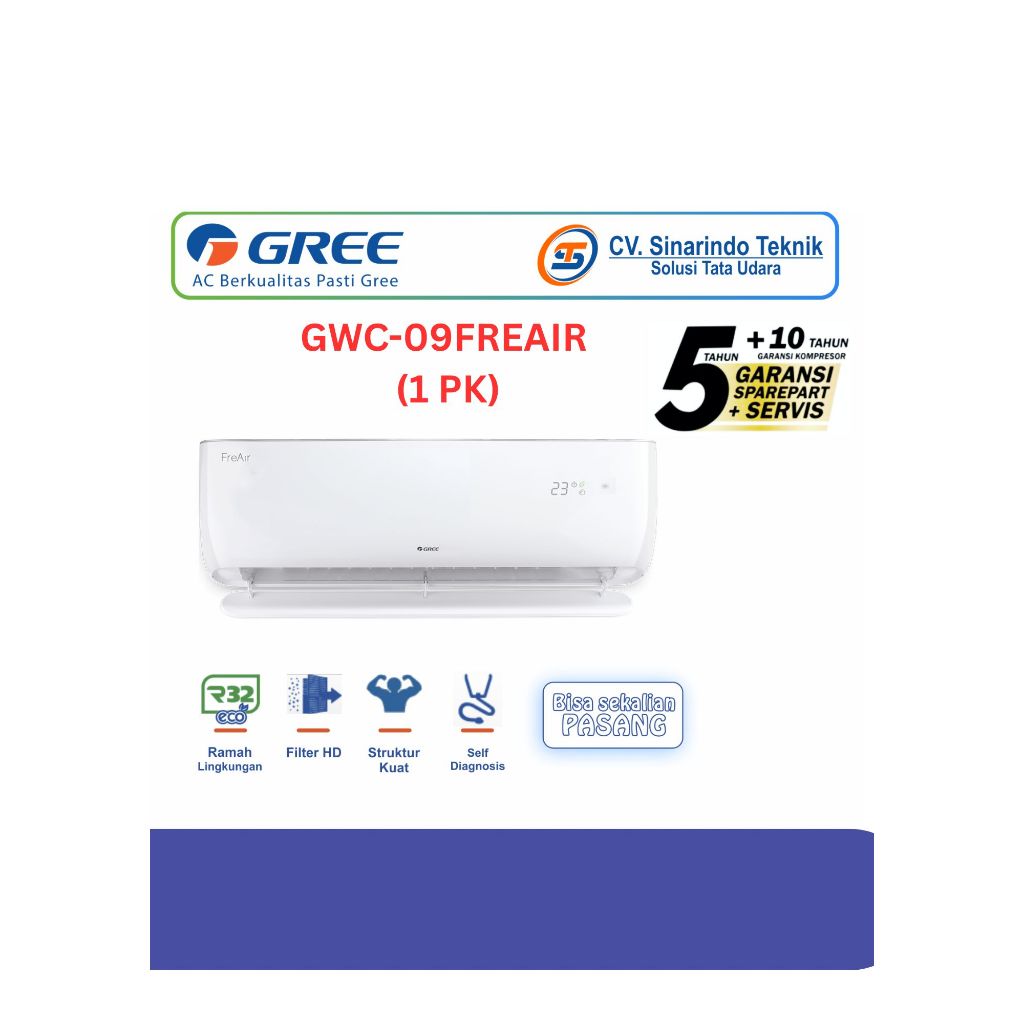 GREE AC FREAIR WALL MOUNTED GWC-09FREAIR (1 PK)
