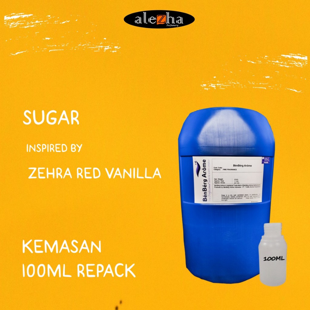 BIBIT PARFUM MURNI SUGAR / ZEHRA RED VANILLA (BENBERG) 100ml Repack