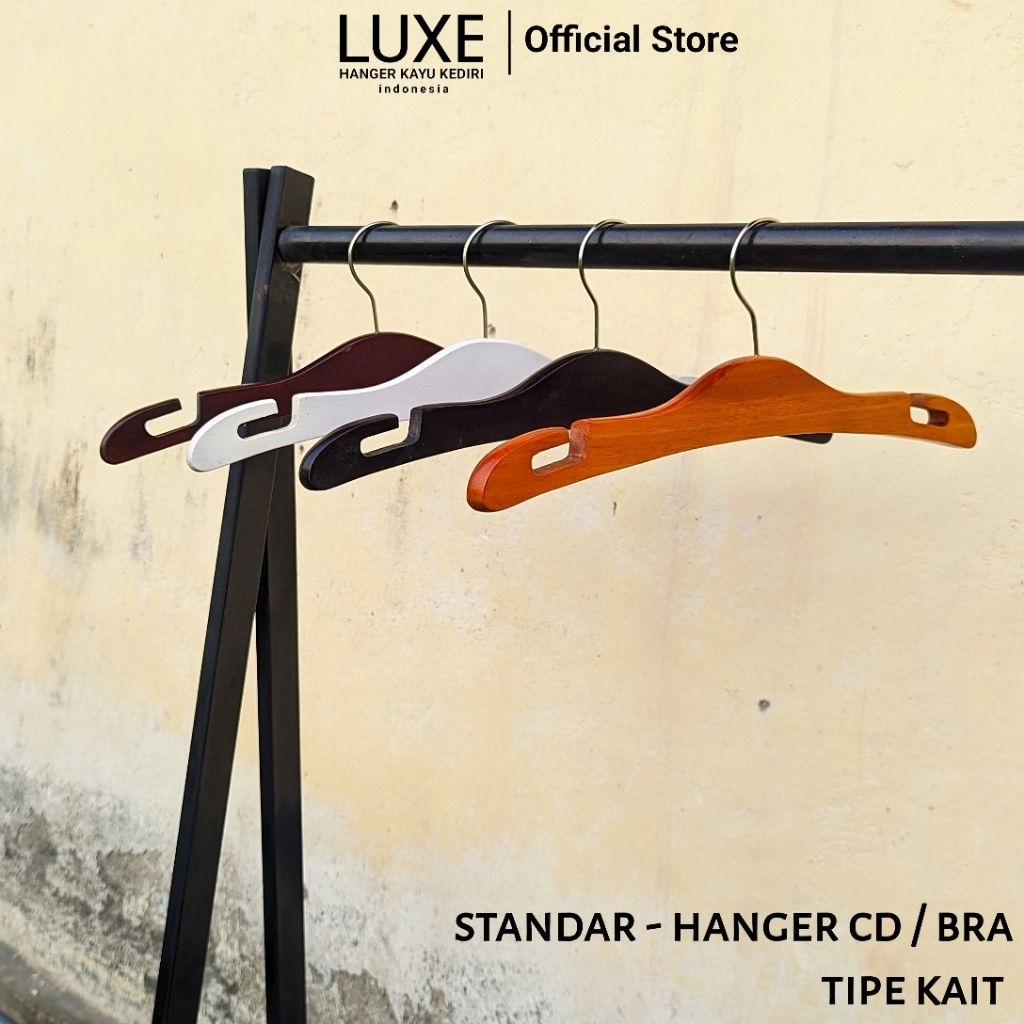 STANDAR - hanger kayu gantungan bra dan cd