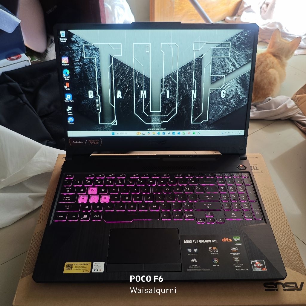 Asus TUF Gaming A15 FA506NCG 2025 Ryzen 7 7445HS RTX 3050 laptop gaming editing render arsitek