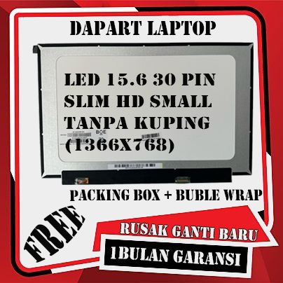 LED LCD LAYAR HP 15s-du3577TU 15s-du0015TX 15s-du3598TU 15.6 30 PIN Small Frame 1366x768