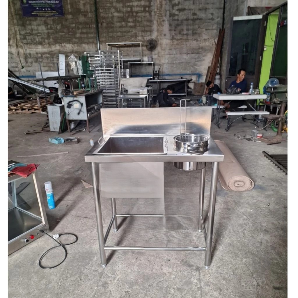 Meja Dusting / Meja Tepung fried chicken stainless