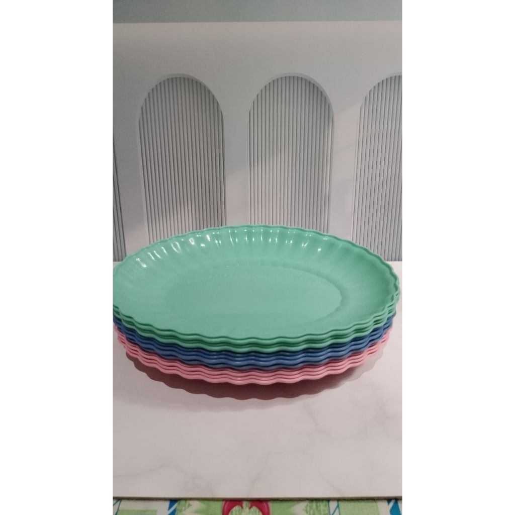 (3 PCS) Piring Oval//Piring kerang//Piring buah // Piring serbaguna