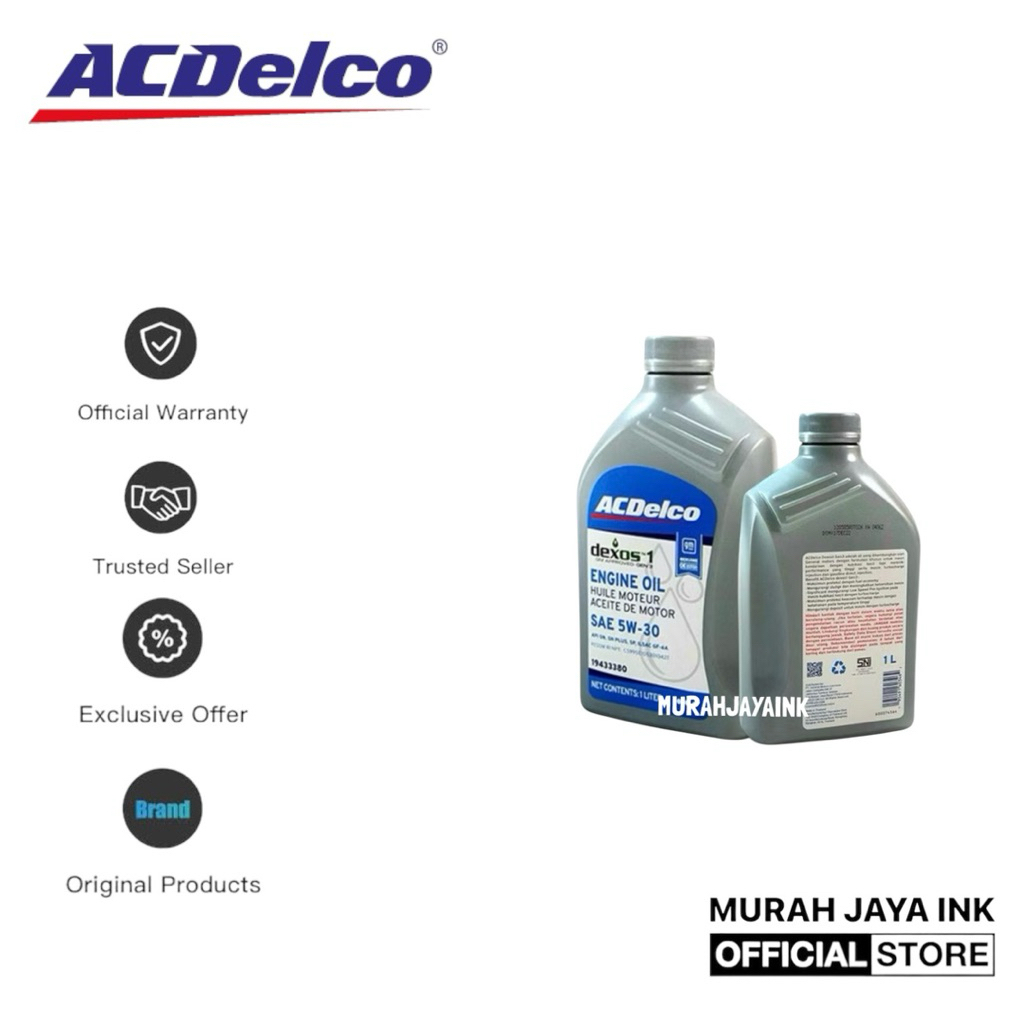 Oli Mobil / Oli Mesin Mobil ACDELCO FULL SYNTHETIC DEXOS 1 GEN 3 SAE 5W-30 ORI