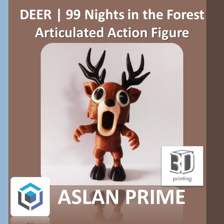 THE DEER 99 NIGHTS IN THE FOREST ARTICULATED ACTION FIGURE 3D Print Roblox Mainan Anak Toy Toys Hobi