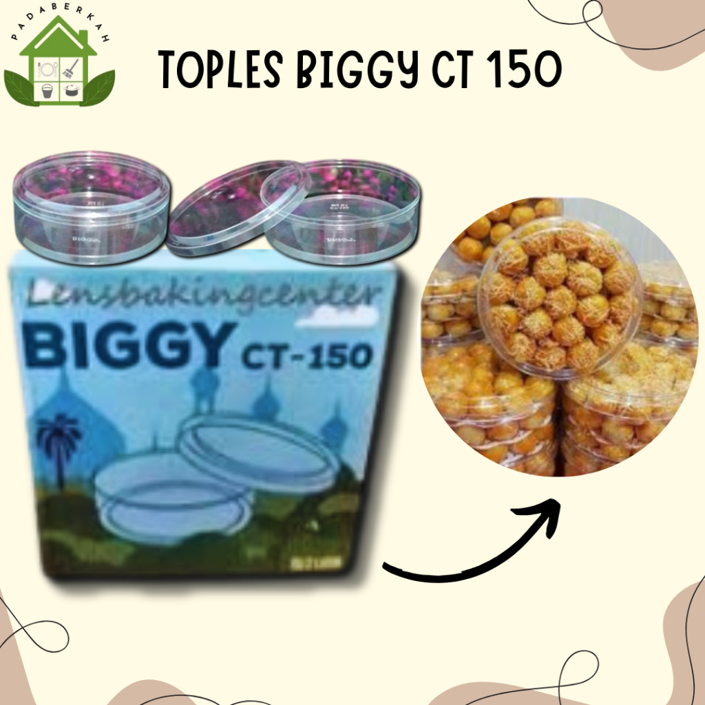 Toples Kue Kering Kue Nastar Biggy 250 gram CT-150 Biggy 250 Gram Mika Toples Kue Kering Nastar