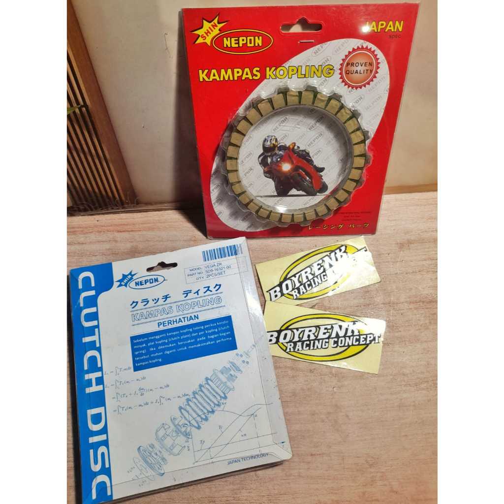 PLAT KOPLING ATAU KAMPAS KOPLING RACING VEGA ZR NEPON ASLI-BOYRENK RACING CONCEPT