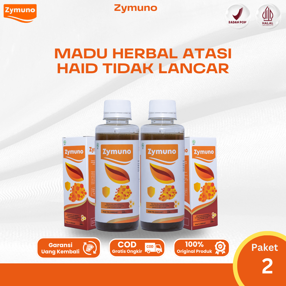 Zymuno - Madu Herbal Alami Membantu Atasi Haid TIdak Lancar Ori 2 Botol