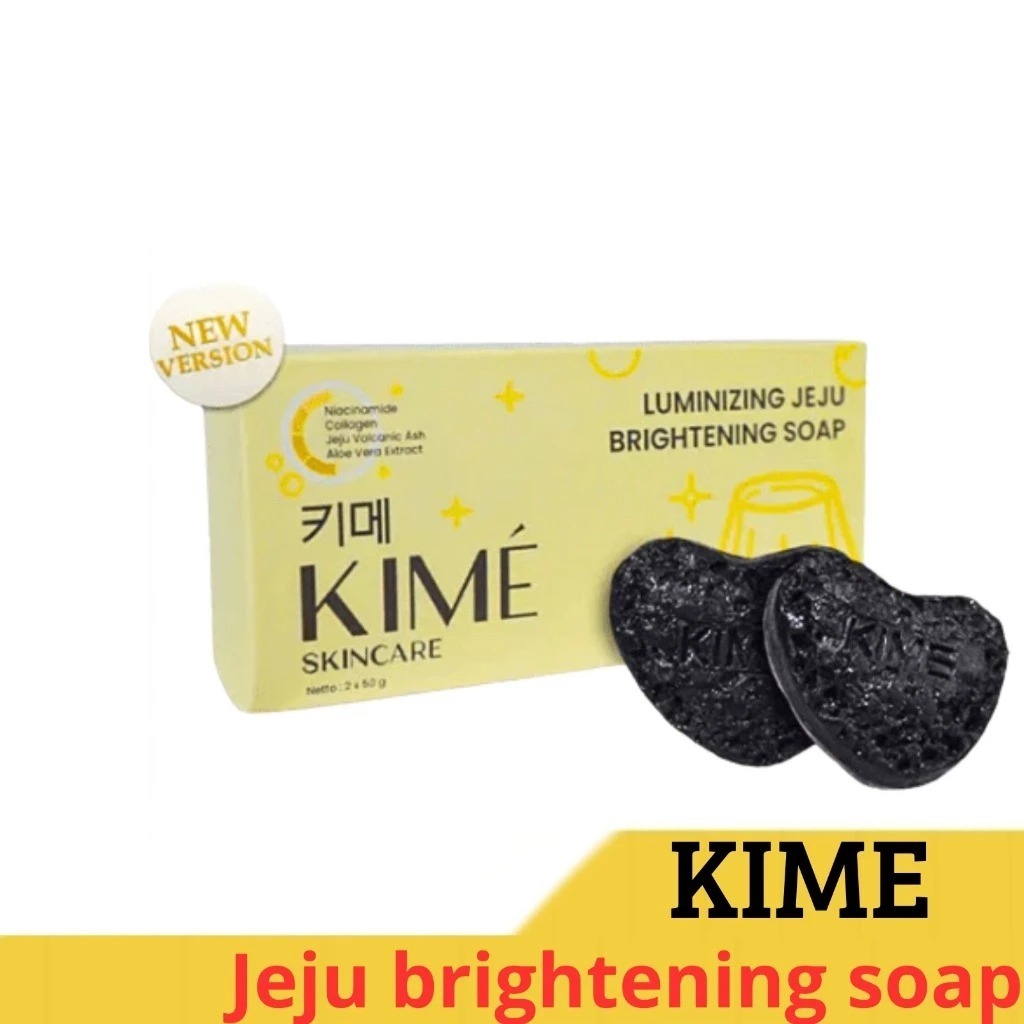 Sabun KIME Luminizing Jeju Brightening Soap - Sabun Membantu Mencerahkan Wajah - Kime Soap