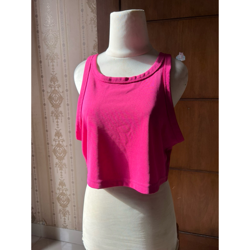 Fit You Harter Atasan olahraga Pink Crop Top(preloved)