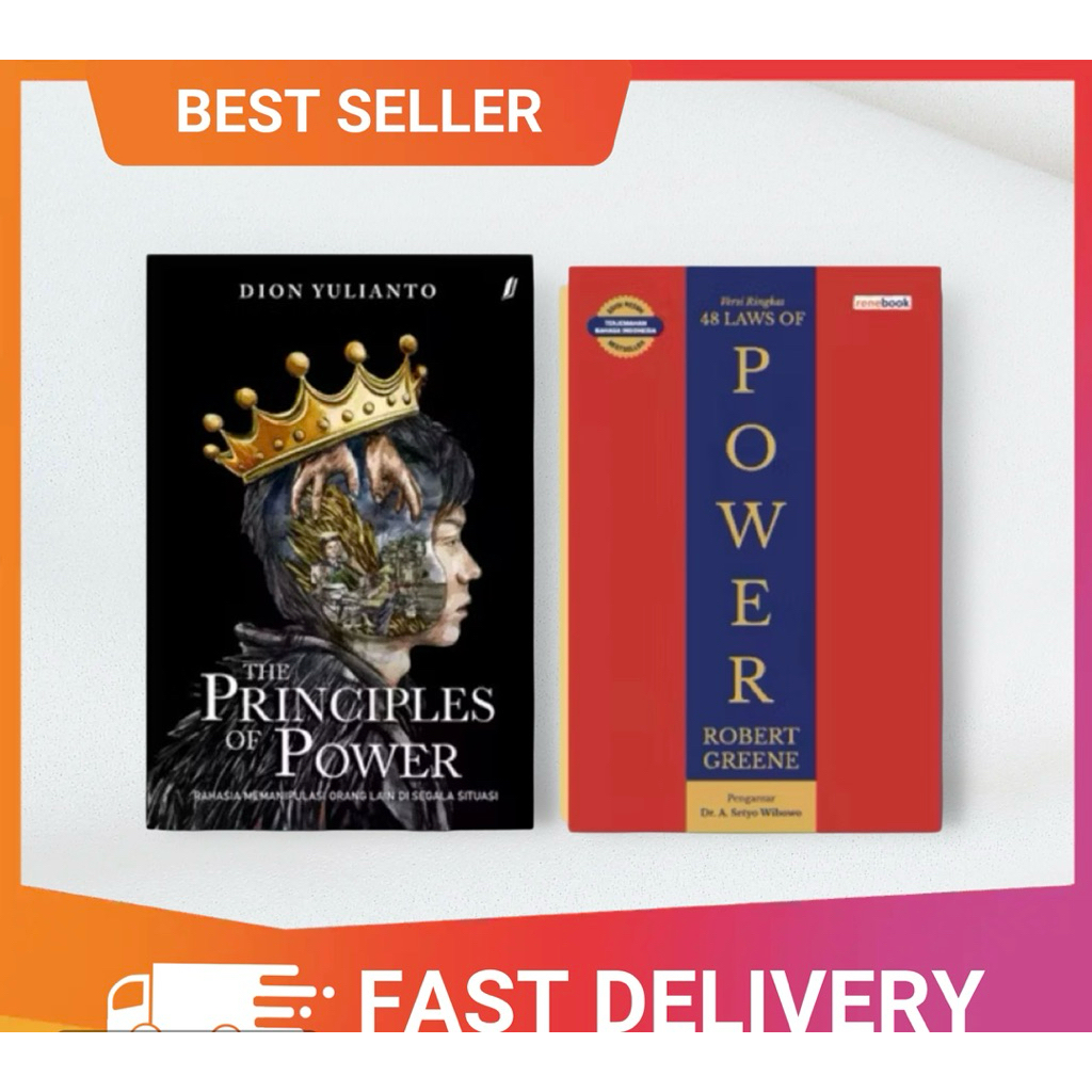 PAKET HEMAT ORIGINAL Buku The Principles Of Power + Power Robert Greene 48 Lafs of Lokal
